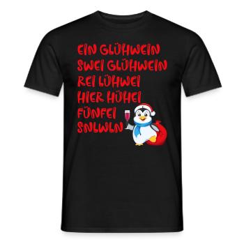 Weihnachtsmarkt Ein Glühwein Swei Glühwein - Männer T-Shirt - Schwarz - Vorne - AI Model Male 178 light (178cm)