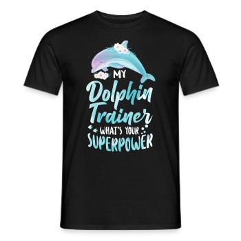 Dolphin I'm A Dolphin Trainer - Männer T-Shirt - Schwarz - Vorne - AI Model Male 178 light (178cm)