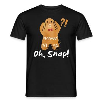 Lebkuchenmann Weihnachten Oh Snap! Plätzchen - Männer T-Shirt - Schwarz - Vorne - AI Model Male 178 light (178cm)