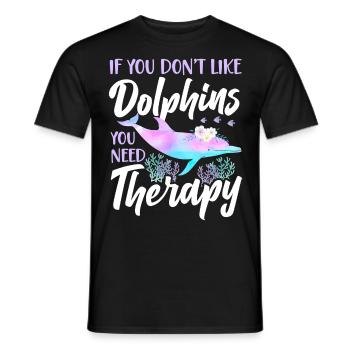 Dauphin si vous n’aimez pas les dauphins - T-shirt homme - noir - Devant - AI Model Male 178 light (178cm)