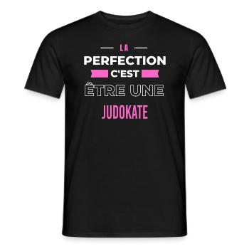 La perfection, c'est être une judokate - T-shirt homme - noir - Devant - AI Model Male 178 light (178cm)