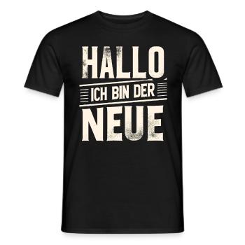 Neuer Job erster Arbeitstag Vorstellung Arbeit - Männer T-Shirt - Schwarz - Vorne - AI Model Male 178 light (178cm)