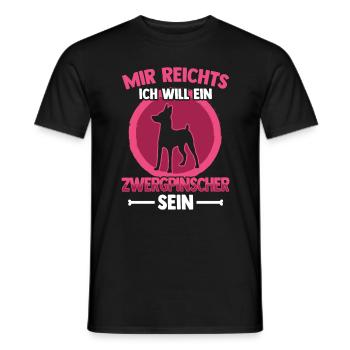 Will ein Zwergpinscher sein Rehpinscher - Männer T-Shirt - Schwarz - Vorne - AI Model Male 178 light (178cm)