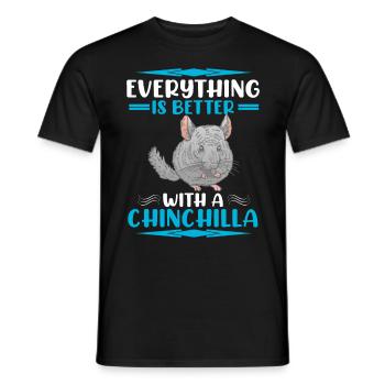 Mieux avec Chinchilla Rongent Woolly Mouse - T-shirt homme - noir - Devant - AI Model Male 178 light (178cm)