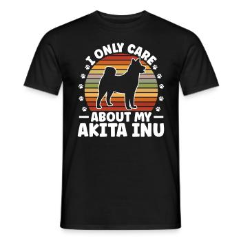 Il suffit de penser à l’Akita Inu, l’Akita Inu japonais - T-shirt homme - noir - Devant - AI Model Male 178 light (178cm)