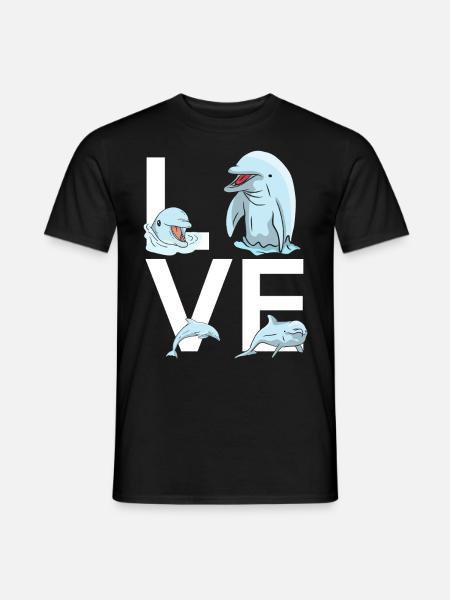 Dolphin Love - Men's T-Shirt - black