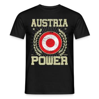 Design cool de l’Autriche - T-shirt homme - noir - Devant - AI Model Male 178 light (178cm)