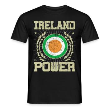 Design cool de l’Irlande - T-shirt homme - noir - Devant - AI Model Male 178 light (178cm)