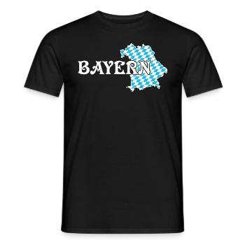 Bayern Bayerische Flagge Weiß Blau München Shirt - Männer T-Shirt - Schwarz - Vorne - AI Model Male 178 light (178cm)