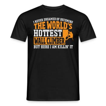 Wall Climbing The World's Hottest Wall Climber - Männer T-Shirt - Schwarz - Vorne - AI Model Male 178 light (178cm)
