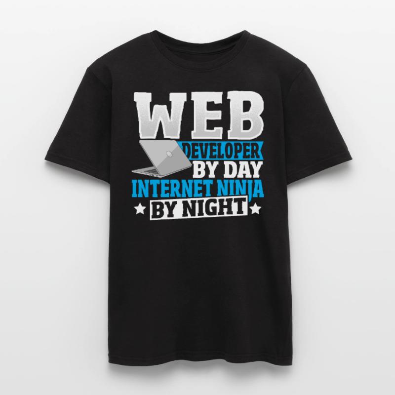 Web Developer By Day Internet Ninja By Night Men's T-Shirt