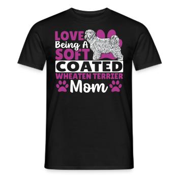 Wheatie Dog Love Eine Soft Coated Wheaten Terrier - Männer T-Shirt - Schwarz - Vorne - AI Model Male 178 light (178cm)