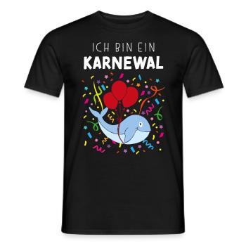 Ich bin ein Karnewal Karneval Fasching Konfetti - Männer T-Shirt - Schwarz - Vorne - AI Model Male 178 light (178cm)