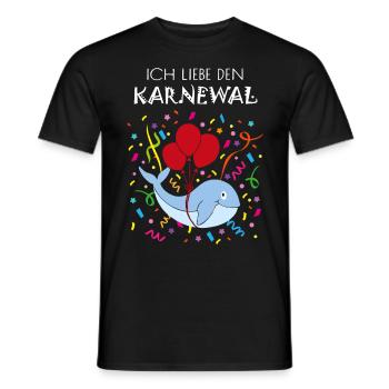 Karnewal Karneval Fasching Konfetti Narrenkappe - Männer T-Shirt - Schwarz - Vorne - AI Model Male 178 light (178cm)