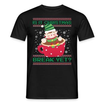 C’est déjà les vacances de Noël ? Professeur de diablotin de cacao - T-shirt homme - noir - Devant - AI Model Male 178 light (178cm)