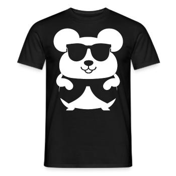 Lustiger Hamster mit Sonnenbrille Hamster - Männer T-Shirt - Schwarz - Vorne - AI Model Male 178 light (178cm)