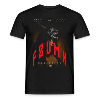 FzumX böser Hund - Männer T-Shirt - Schwarz - Vorne - AI Model Male 178 light (178cm)