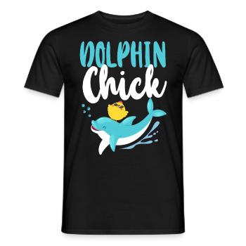 Dolphin Chicken Dolphin Chick - Männer T-Shirt - Schwarz - Vorne - AI Model Male 178 light (178cm)