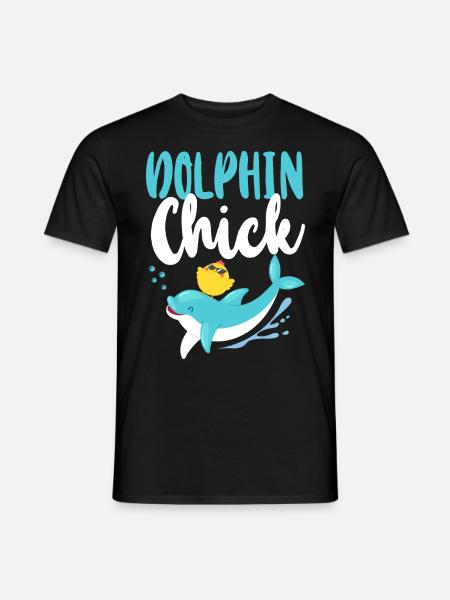 Dolphin Chicken Dolphin Chick - Men's T-Shirt - black