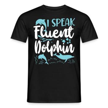 Dauphin Je parle couramment Dauphin - T-shirt homme - noir - Devant - AI Model Male 178 light (178cm)