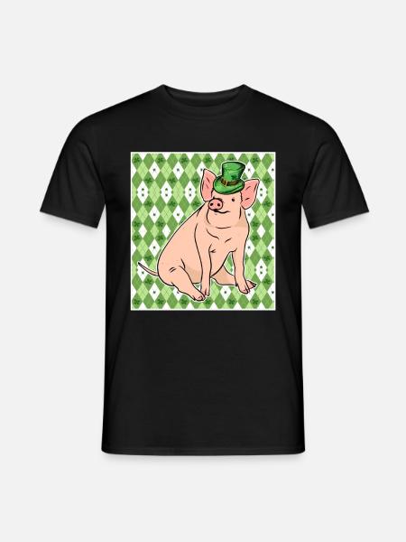 Lucky Pig - Men's T-Shirt - black