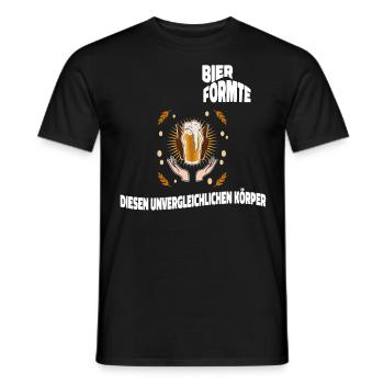 Bier formte diesen unvergleichlichen Körper - Männer T-Shirt - Schwarz - Vorne - AI Model Male 178 light (178cm)