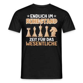 Endlich Ruhestand Zeit für das Wesentliche Schach - Männer T-Shirt - Schwarz - Vorne - AI Model Male 178 light (178cm)