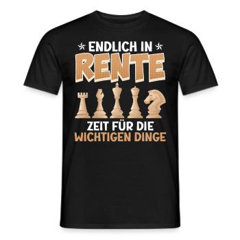 Endlich in Rente Zeit für die Wichtigen Dinge - Männer T-Shirt - Schwarz - Vorne - AI Model Male 178 light (178cm)