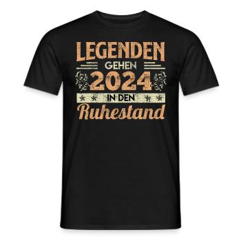 Legenden gehen 2024 in den Ruhestand Rentner - Männer T-Shirt - Schwarz - Vorne - AI Model Male 178 light (178cm)