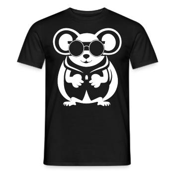 Funny Pet Rat with Sunglasses Fancy Rats - Men's T-Shirt - black - Front - AI Model Male 178 light (178cm)