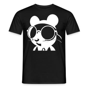 Funny Pet Rat with Sunglasses Fancy Rats - Men's T-Shirt - black - Front - AI Model Male 178 light (178cm)