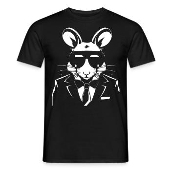 Funny Fancy Rats with Sunglasses Pet Rat - Men's T-Shirt - black - Front - AI Model Male 178 light (178cm)
