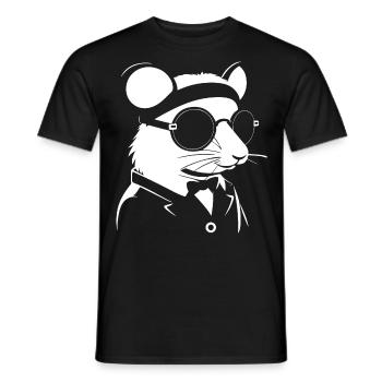 Funny Fancy Rats with Sunglasses Pet Rat - Men's T-Shirt - black - Front - AI Model Male 178 light (178cm)