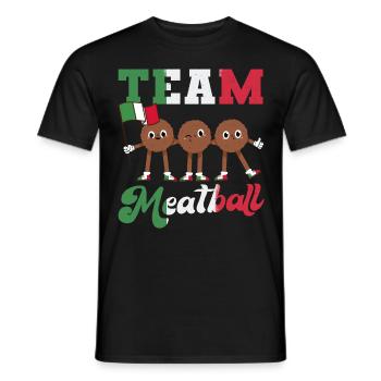 Boulette de viande de l’équipe - T-shirt homme - noir - Devant - AI Model Male 178 light (178cm)