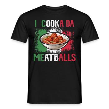 I Cooka Da Boulettes de viande - T-shirt homme - noir - Devant - AI Model Male 178 light (178cm)