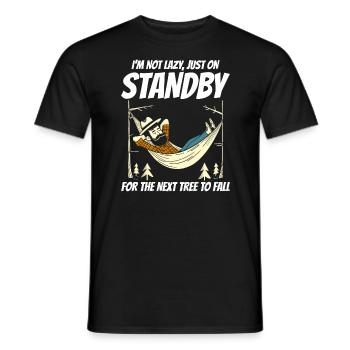 Lumberjack Woodworker Woodcutter Carpenter Funny - Men's T-Shirt - black - Front - AI Model Male 178 light (178cm)