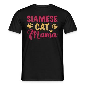 Siamese Cat Mom - Männer T-Shirt - Schwarz - Vorne - AI Model Male 178 light (178cm)