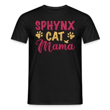 Sphynx Cat Mom - Männer T-Shirt - Schwarz - Vorne - AI Model Male 178 light (178cm)