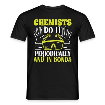 Chimiste Faites-le périodiquement Technicien en chimie Technicien en chimie - T-shirt homme - noir - Devant - AI Model Male 178 light (178cm)