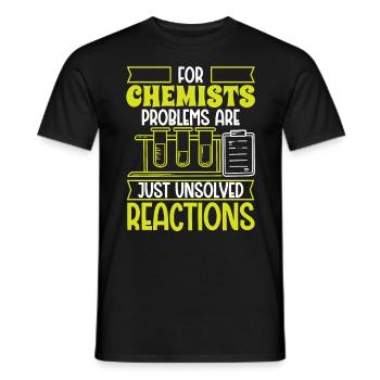 Chemiker Problems Unsolved Reactions Chemie - Männer T-Shirt - Schwarz - Vorne - AI Model Male 178 light (178cm)