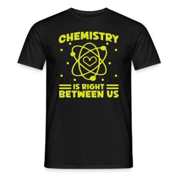 Chemist Right Between Us Chemistry Chemical Technician - Men's T-Shirt - black - Front - AI Model Male 178 light (178cm)