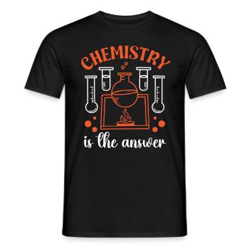 Chimiste La réponse Chimie Technicien chimiste Sciences - T-shirt homme - noir - Devant - AI Model Male 178 light (178cm)