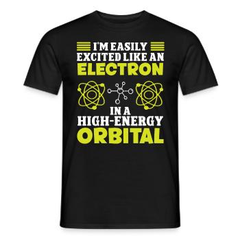 Chimiste excité comme un technicien en chimie électronique - T-shirt homme - noir - Devant - AI Model Male 178 light (178cm)