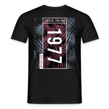 Special Edition 1977 Birthday Urban Graphic - Men's T-Shirt - black - Front - AI Model Male 178 light (178cm)