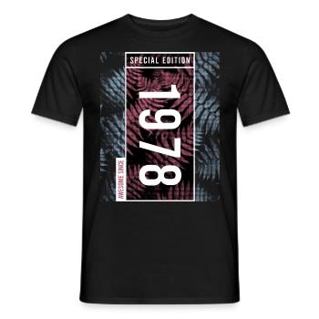Special Edition 1978 Birthday Urban Graphic - Men's T-Shirt - black - Front - AI Model Male 178 light (178cm)