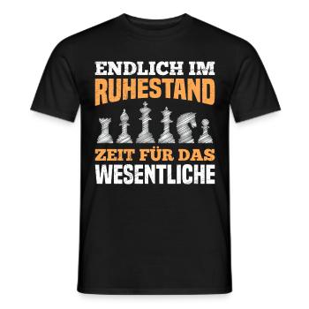 Endlich Ruhestand Zeit für das Wesentliche Rente - Männer T-Shirt - Schwarz - Vorne - AI Model Male 178 light (178cm)
