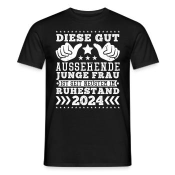 Rente Frauen Diese Gut Aussehende Junge Frau - Männer T-Shirt - Schwarz - Vorne - AI Model Male 178 light (178cm)