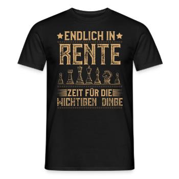 Endlich in Rente Zeit für die Wichtigen Dinge - Männer T-Shirt - Schwarz - Vorne - AI Model Male 178 light (178cm)