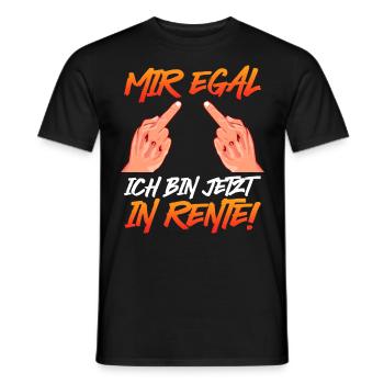 Ruhestand Mir Egal Ich bin jetzt in Rente! - Männer T-Shirt - Schwarz - Vorne - AI Model Male 178 light (178cm)