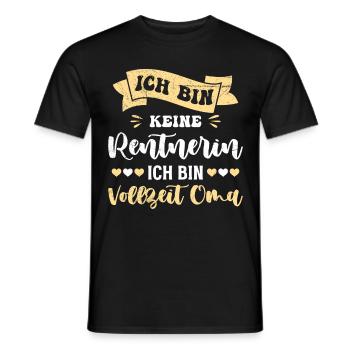 Ruhestand Keine Rentnerin Bin Vollzeit Oma - Männer T-Shirt - Schwarz - Vorne - AI Model Male 178 light (178cm)